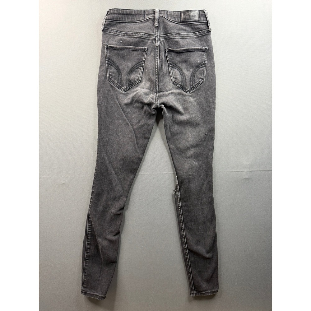 Hollister High-Rise Super Skinny Jeans Womens Black‎ Faded Soft Stretch 25x28